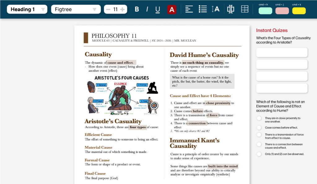 notedaisy philosophy notes with instant quizzes feature