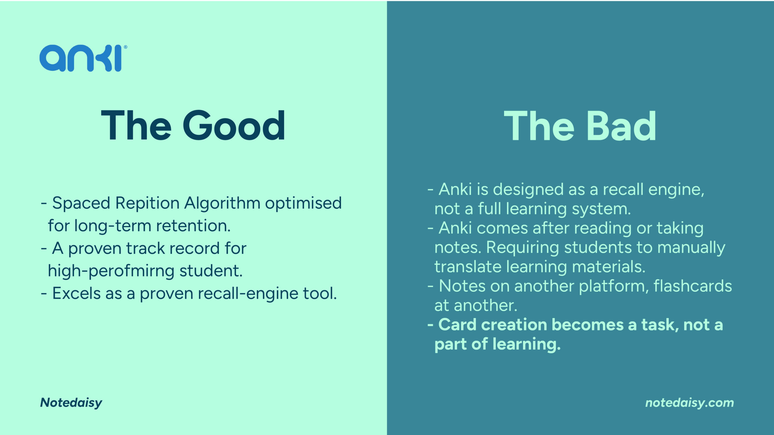 The Good and the Bad of Anki