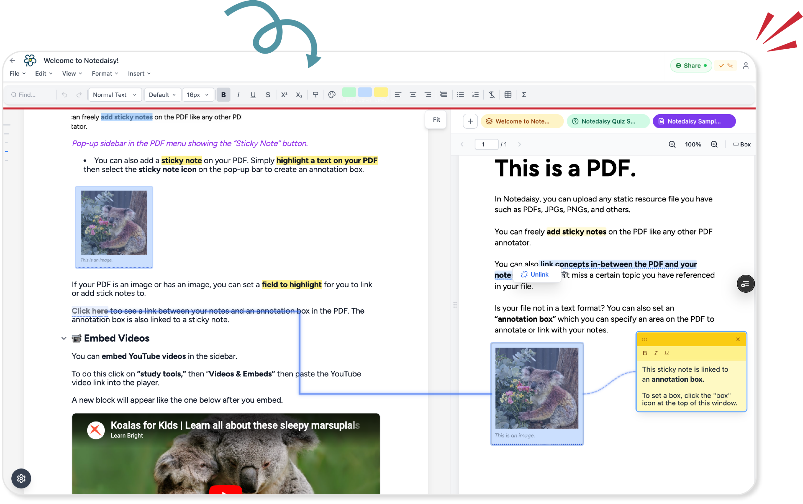 Notedaisy Note Editor